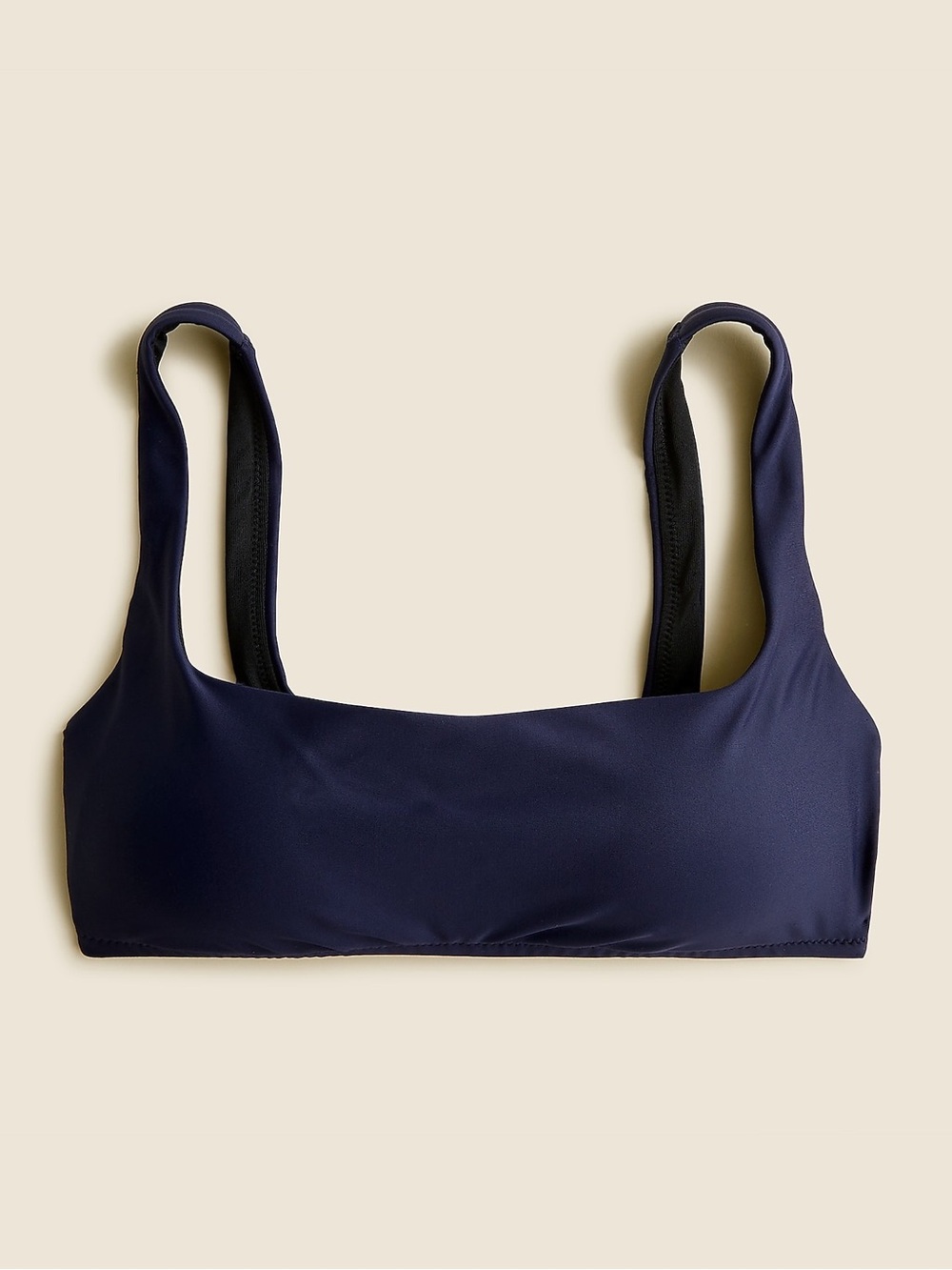 J.Crew Squareneck Bikini Top Navy Swim Bra